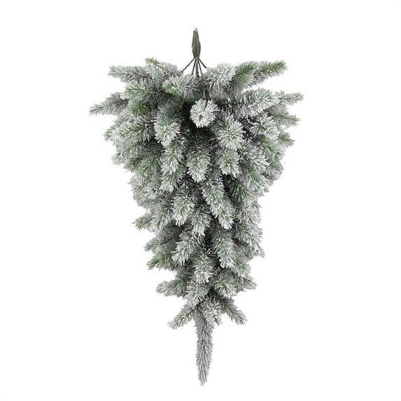 Admired by Nature GXW4917-SNOW 36 in. Christmas Pine Teardrop Swag with Frosted Snow 77 Tips
