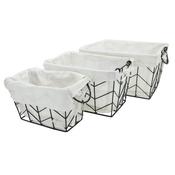 Admired by Nature Rectangular Nesting Storage Basket,Set of 3
