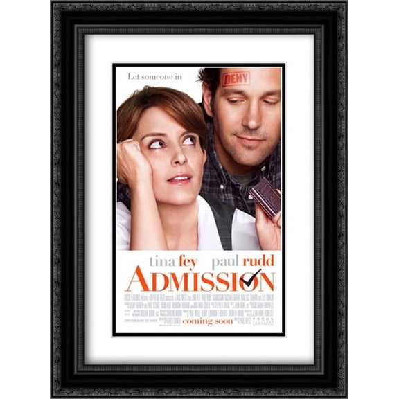 Admission 18x24 Black Ornate Wood Framed Movie Poster with Double Matting