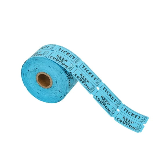 Admission Raffle Tickets, 500 Count Per Roll Colored Tear Off Vouchers with Random Numbering for Events