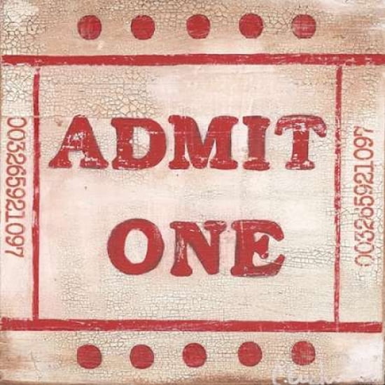 Admit One Canvas Art - Cassandra Cushman (24 x 24)