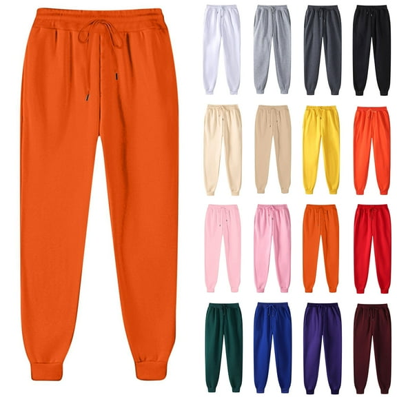 Admvng Baggy Sweatpants for Women Casual Trousers High Waist Drawstring with Multi-Pockets Long Pants, Size S-5XL