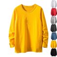 thumbnail image 1 of Admvng Big and Tall Shirts for Men Solid Color Casual Round Neck Base Long Sleeve Shirt Plus Size Tops M-5XL, 1 of 6