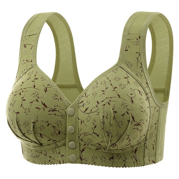 Admvng Bra Solid Color Steel Ring Oversized Gathering Underwear Daily Bra, Size 36-46