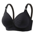 thumbnail image 1 of Admvng Bras for Women No Underwir Stripe Gathered Together Large Size Daily Bra Underwear No Rims, Size XS-4XL, 1 of 2