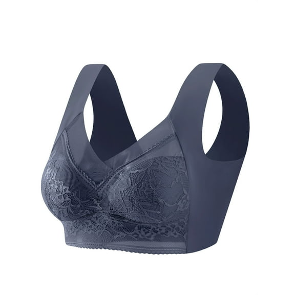 Admvng Bras for Women No Underwire Lady Lace Gathered Bra Plus Size Sports Bra Underwear Yoga Hollow Out Bra Cup XS-2XL