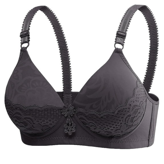 Admvng Bras for Women Printing Thin Style Ventilate Back Buckle Bra Without Steel Rim, Size 36-42