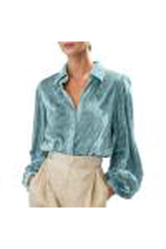 Button Down Shirts for Women Solid Color Corduro Dressy Casual Work Shacket Tops for Women Trendy S-2XL