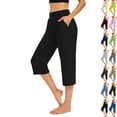 thumbnail image 1 of Admvng Capri Pants for Women Loose Soft Workout Sweatpants Causal Lounge Pants with Pockets S-2XL, 1 of 8