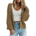 thumbnail image 1 of Admvng Cardigan Sweaters for Women Solid Casual Knitted Button Up Long Sleeved V-neck Sweater, Size S-3XL, 1 of 4