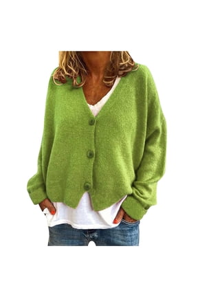 Cardigans for Women Trendy Solid Oversized Soft Knit Button up Sweater Cardigan Long Sleeved Open Front Cardigans S-3XL