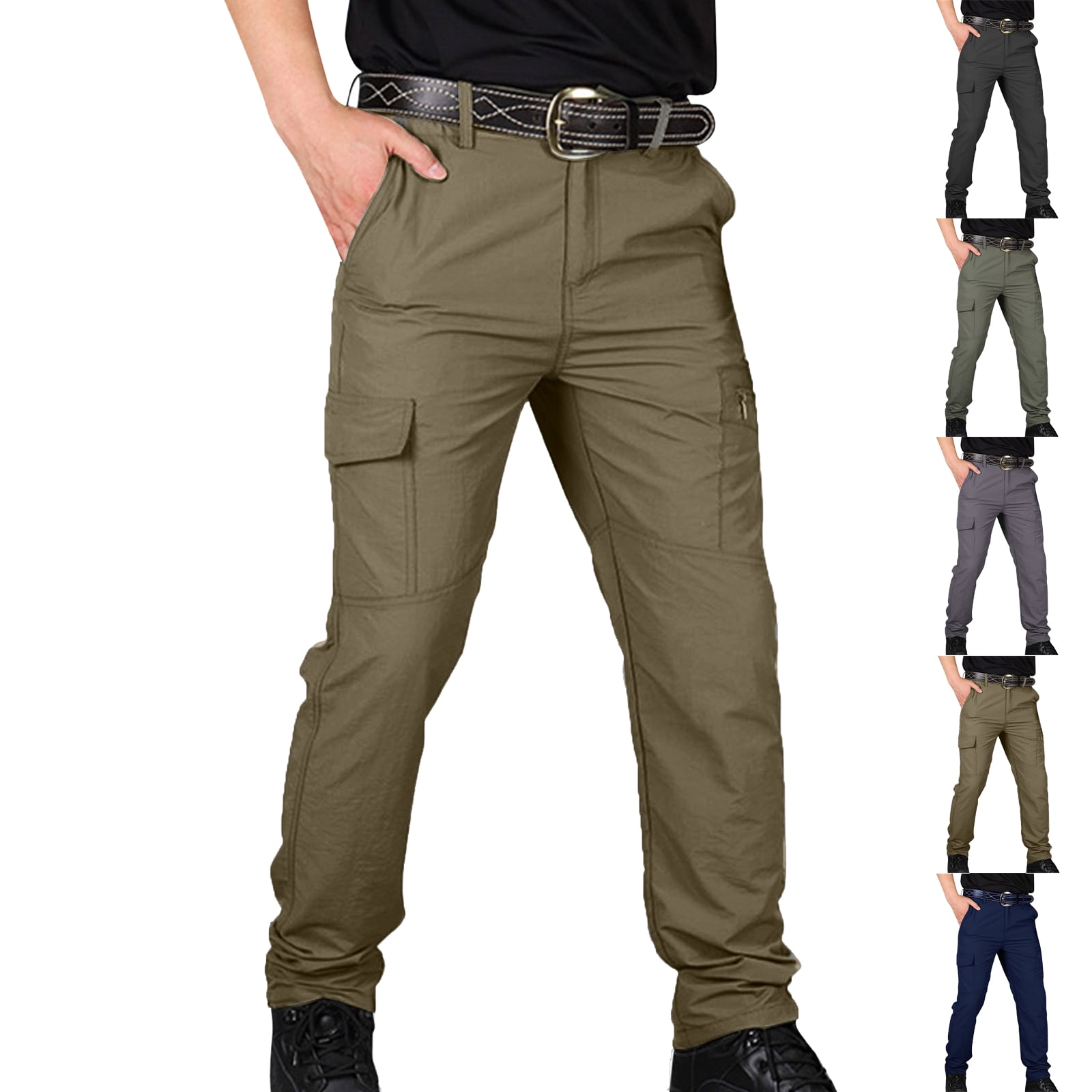 Admvng Cargo Pants for Men Plus Size Relaxed Fit Straight Leg Outdoor ...