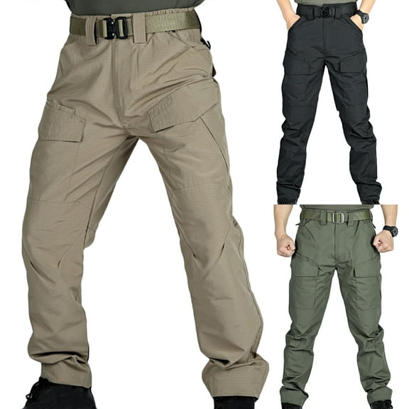 Admvng Cargo Pants for Men Multiple Pockets Trousers Work Wear Pocket, Size S-3XL