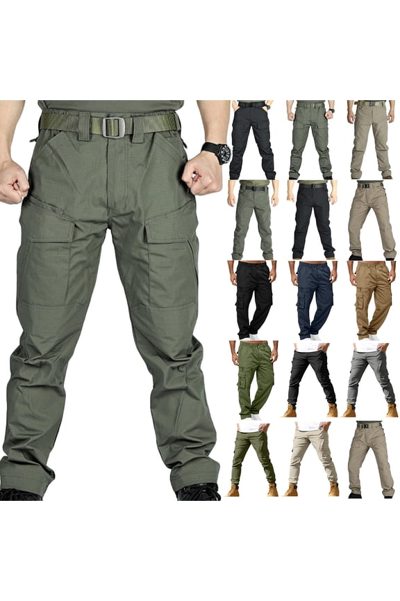 Admvng Cargo Pants for Men Multiple Pockets Trousers Work Wear Pocket, Size S-3XL