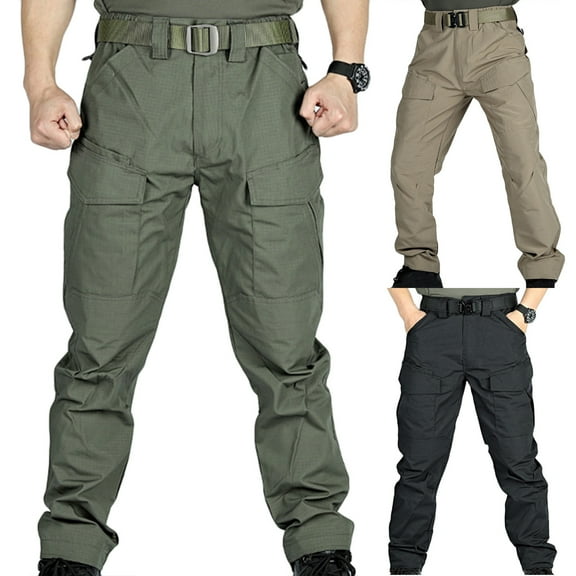 Admvng Cargo Pants for Men Multiple Pockets Trousers Work Wear Pocket, Size S-3XL