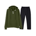 thumbnail image 1 of Admvng Casual Sets for Men Unisex Sports Drawstring Hooded Pockets Sweatshirt Jogging Pants Set, Size M-3XL, 1 of 2