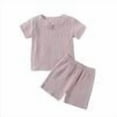 thumbnail image 1 of Admvng Clothes for Girls Boys Spring and Summer Toddler Kids Baby Solid Short Sleeved Fashion Rompers 2 Years, 1 of 10