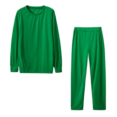 Admvng Contemporary Ensemble for Women Women's Round Neck Long Sleeve Pants Sports Set S-2XL
