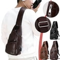 thumbnail image 1 of Admvng Crossbody Daypack for Men Slim Chest Backpack Man Purse Small Shoulder Bag for Travel Hiking, 1 of 8