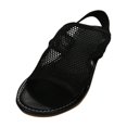 thumbnail image 1 of Admvng Sandals for Women 2025 Fashion Casual Summer New Large Size Mesh Breathable Flat Sandals Elastic Flat Beach Sandals 36-44, 1 of 9