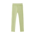 thumbnail image 1 of Admvng Girls Leggings Solid Color Winter Warm Leggings for Children Knitted Pants, Size 120-160, 1 of 8