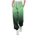 thumbnail image 1 of Admvng Girls Pants Children Sports Pants Sweatpants Casual Solid Gradient Joggers with Pockets Outside, Size 110-160, 1 of 7