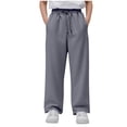thumbnail image 1 of Admvng Girls Pants Children's Solid Color Boys Bike Full Length Sports Casual Home Long Pants, Size 120-170, 1 of 5