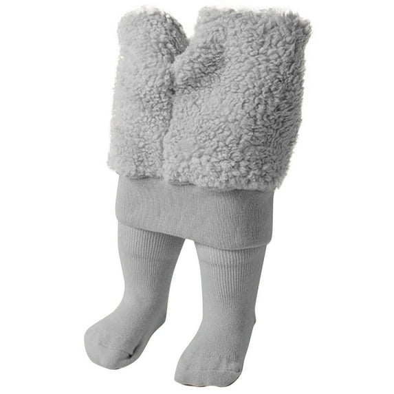 Admvng Girls Pants Solid Color Winter Warm Leggings for Children Knitted Pants, Size XS-XL