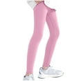 thumbnail image 1 of Admvng Girls Pants Solid Color Winter Warm Leggings for Kids Knitted Pants for Outerwear, Size 110-160, 1 of 4