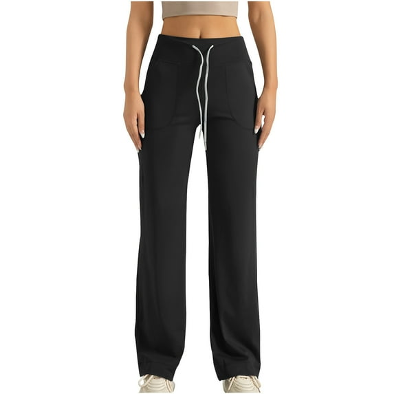 Admvng Leggings for Women Long Solid Pocket Hip Lift Fitness High Waist Elastic Exercise Yoga Pants, Size S-2XL