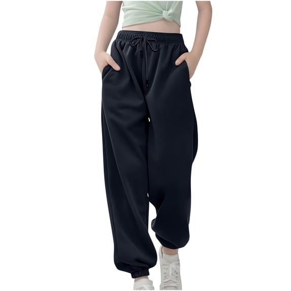 Admvng Girls Sweatpants Children Jogging Bottoms Sports Trousers Long Training Casual Pants Sweatpants, Size 110-160