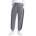 thumbnail image 1 of Admvng Girls Sweatpants Children's Solid Color Boys Bike Full Length Sports Casual Home Long Pants, Size 120-170, 1 of 4