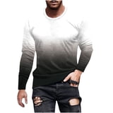 Admvng Golf Shirts for Men Gradient Color Non Positioning Printing Long ...