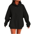 thumbnail image 1 of Admvng Hoodies for Women Casual Solid Long Sleeve Hooded Pocket Tops Sweatshirts, Size S-2XL, 1 of 4