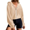 thumbnail image 1 of Admvng Hoodies for Women Loose Long Sleeve Pullover Hoodie Sweatshirt Fleece Jacket Coat, Size S-2XL, 1 of 7