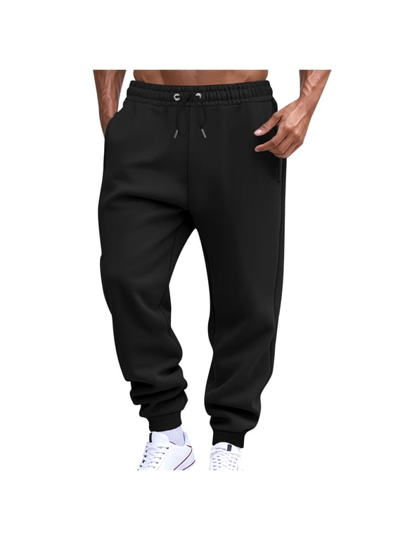 Admvng Joggers for Men Casual Breathable Exercise Draw Rope Pocket Elasticity Sweatpants,Size S-3XL