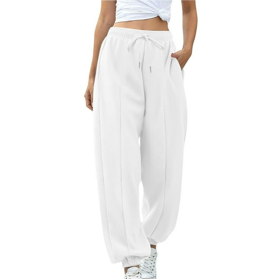 Admvng Joggers for Women Casual Solid Warm Jogger Pants Sweatpants with Pocket, Size S-2XL
