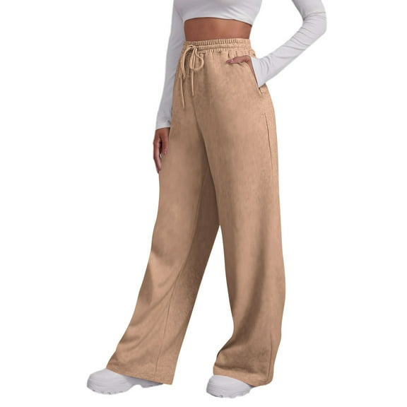 Admvng Joggers for Women Warm Casual Solid Loose Sports Pants and Sweatpants with Pocket, Size S-2XL