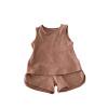 Admvng Kids Clothes Casual Sleeveless Round Neck Strap Loose Short Pants Tank Top Sets 110