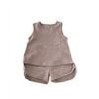 Admvng Kids Clothes Casual Sleeveless Round Neck Strap Loose Short Pants Tank Top Sets 90