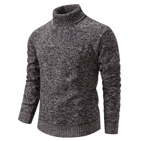 Admvng Knit Sweater for Men Solid Color Long Sleeve Slim Spring and Winter Casual Knitwear Top