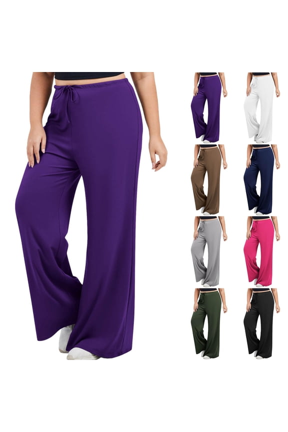 Leggings for Women Loose High Waist Wide Leg Workout Out Plus Size Yoga Pants, Size XL-4XL