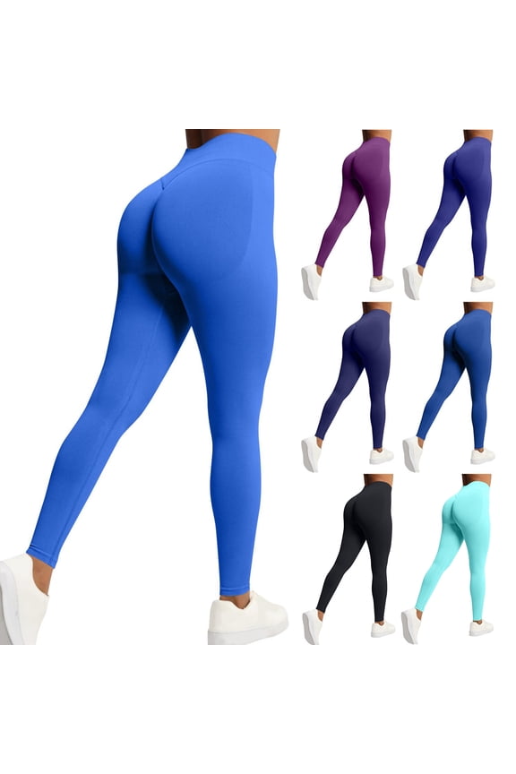 Admvng Leggings for Women Seamless Solid High Waist Hip Lift Yoga Outwear Leggings, Size XS-2XL