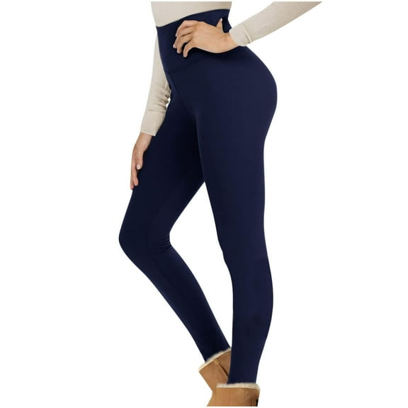 Admvng Leggings for Women Thick Soft High Waisted Leggings Fleece Warm Velvet Pants for Cold Winter, Size S-L