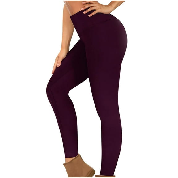 Admvng Leggings for Women Thick Soft High Waisted Leggings Fleece Warm Velvet Pants for Cold Winter, Size S-L