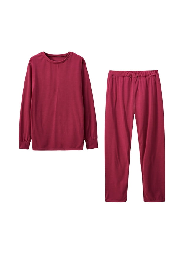 Admvng Lounge Set for Women Women's Round Neck Long Sleeve Pants Sports Set S-2XL