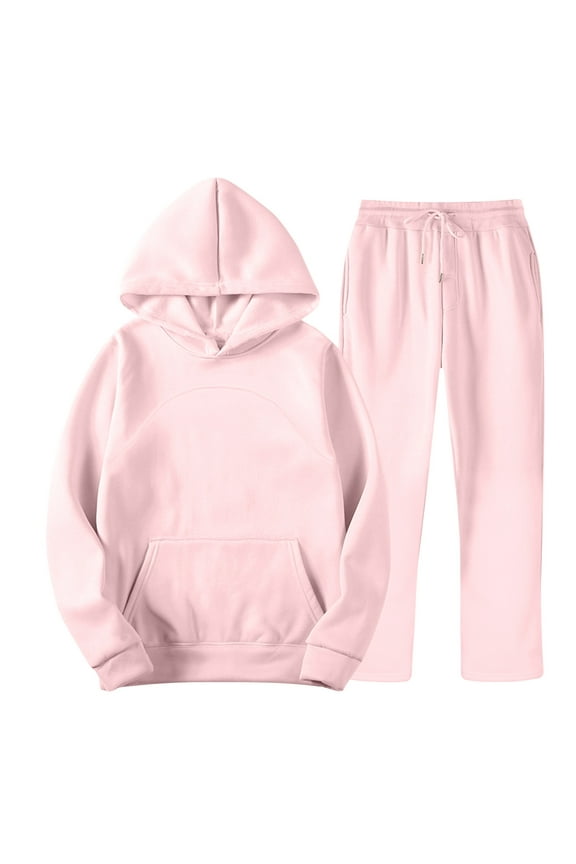 Matching Sets Men Clothing Sports Hooded Sweatshirt Jogging Pants Set, Size S-2XL