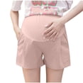 thumbnail image 1 of Admvng Maternity Casual Shorts Over Belly Lightweight Pregnancy Shorts with Pockets, 1 of 8