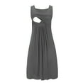 thumbnail image 1 of Admvng Maternity Nursing Dress Sleeveless Round-Neck A-Line Pregnancy Tank Dress, 1 of 4