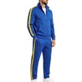 thumbnail image 1 of Admvng Men's 2 Piece Outfits Jacket and Elastic Waist Sweatpants Outfit Sport Casual Matching Suit Daily Workout Outdoor Tracksuit Set, 1 of 8